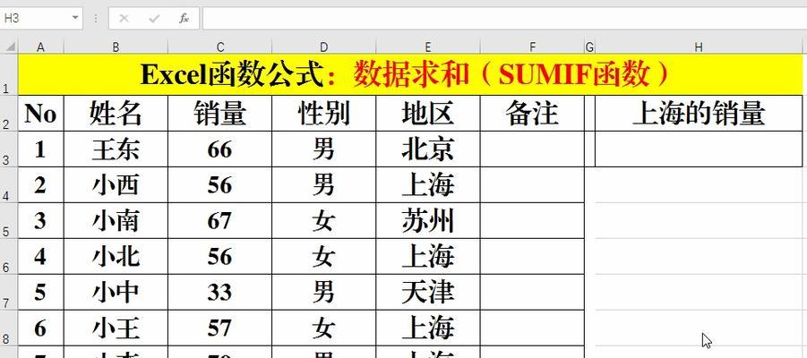 Excel求和函数公式大全（掌握Excel中常用的求和函数）  第2张